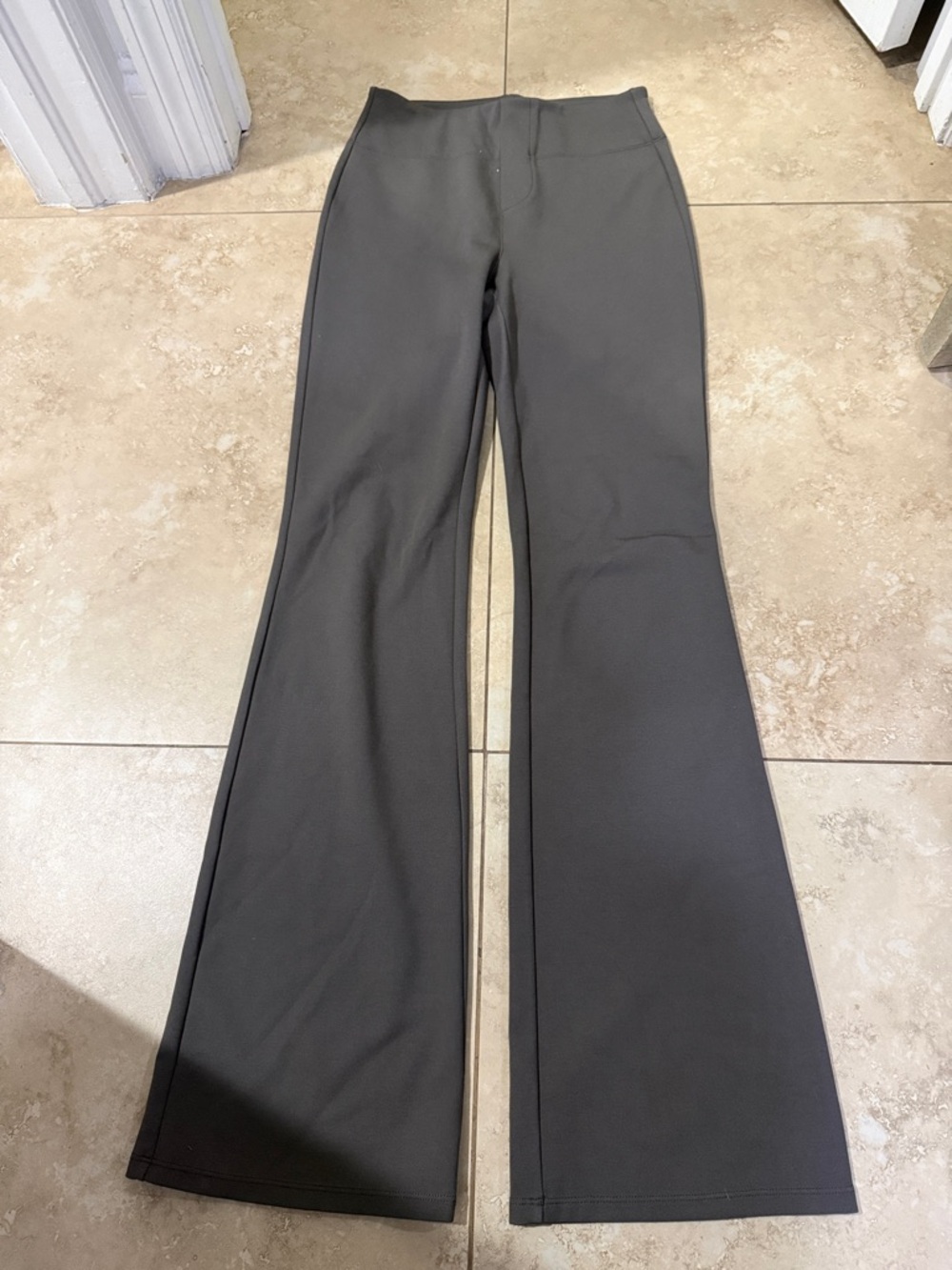 HALARA Black Flared Ponte-Lined Pants